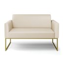 Ver imagem 6 de Sofá Namoradeira Base Industrial Dourado Marisa Corino D03 - D\'rossi Cor Bege