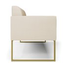 Ver imagem 2 de Sofá Namoradeira Base Industrial Dourado Marisa Corino D03 - D\'rossi Cor Bege