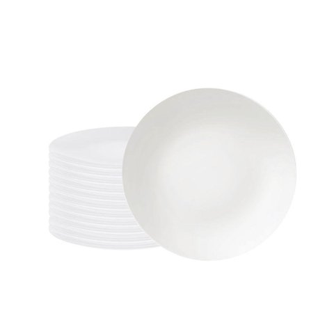 Conjunto de Pratos Fundo Leonora 12 Peças em Porcelana Branca 21 Cm - Tramontina 96010210