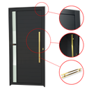 Ver imagem 3 de Porta Lambril Visione c/Puxador D. Super Preto Dourado 90 Brimak
