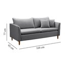 Ver imagem 2 de Sofá Living Kassia 2 Lugares 1,64m Azul Lansofbr