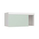 Ver imagem 1 de Armário Aéreo Modulado Solteiro 1 Porta Infinity Branco/Line/Pistache