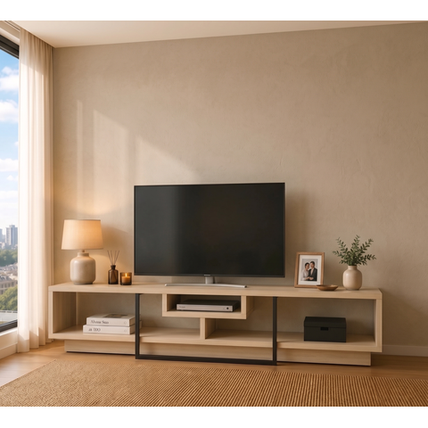 Rack para TV até 75 Polegadas Industrial 180cm Element Marrom Ciliegio