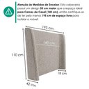 Ver imagem 3 de Cabeceira Casal 140 cm Greta com Frame Linho Sl 77 Peer
