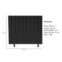 Ver imagem 3 de Cabeceira Estofada Cama Casal Queen Size160 Cm Mavie Linho:preto