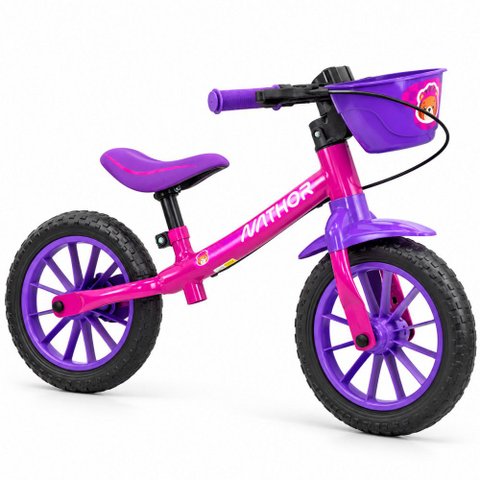 Bicicleta Infantil Aro 12 de Equilíbrio Nathor Fem/Masc 2+ Anos