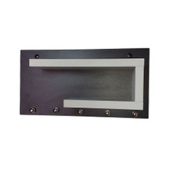 Porta Chaves Organizador com Prateleiras Clássico de Parede - Pretobranco - 1