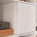Ver imagem 6 de Armario Estante Multiuso 4 Portas 4 Nichos 68x145 cm Branco Artany