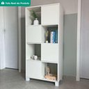 Ver mais imagens de Armario Estante Multiuso 4 Portas 4 Nichos 68x145 cm Branco Artany