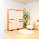 Ver imagem 2 de Guarda-Roupa 10 Portas e 02 Gavetas Olímpia Marrom/Cinamomo/Off White