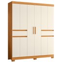 Ver imagem 3 de Guarda-Roupa 10 Portas e 02 Gavetas Olímpia Marrom/Cinamomo/Off White
