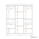 Ver imagem 7 de Guarda-Roupa 10 Portas e 02 Gavetas Olímpia Marrom/Cinamomo/Off White