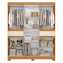 Ver imagem 5 de Guarda-Roupa 10 Portas e 02 Gavetas Olímpia Marrom/Cinamomo/Off White