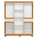 Ver imagem 4 de Guarda-Roupa 10 Portas e 02 Gavetas Olímpia Marrom/Cinamomo/Off White