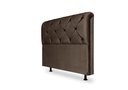 Ver imagem 1 de Cabeceira De Cama Box Daiana Casal 140cm X 118cm Suede Marrom Ms Decor