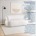 Ver mais imagens de Conjunto 1 Sofá Orgânico 160cm 2 Poltronas Base Giratória e Orgânicas Zoe Yescasa Bege Off White