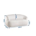 Ver imagem 4 de Conjunto 1 Sofá Orgânico 160cm 2 Poltronas Base Giratória e Orgânicas Zoe Yescasa Bege Off White