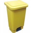 Ver imagem 1 de LIXEIRA RETANGULAR 50L C/ PEDAL AMARELO LARPLASTICOS