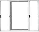 Ver imagem 1 de Vitro de Aluminio 2 Folhas Móveis sem Grade Linha Modular:1,00 X 1,50/branco