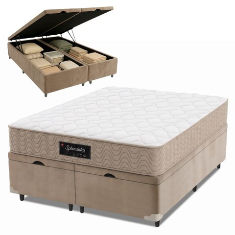 Cama Box Baú Colchão Queen Molas Ensacadas Splendido Munhoz