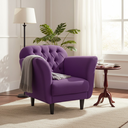 Ver imagem 2 de Poltrona Decorativa Dália Veludo Roxo