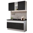 Ver imagem 3 de Armário de Cozinha Compacta 150cm Branco/Preto Agata Madesa 02