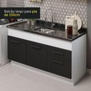 Ver imagem 7 de Armário de Cozinha Compacta 150cm Branco/Preto Agata Madesa 02