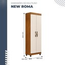 Ver imagem 3 de Multiuso New Roma 2 Portas 5 Prateleiras em Mdp Benetil Móveis
