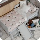 Ver imagem 4 de Mini Cama Infantil Montessoriana Bella + Colchão Cinza