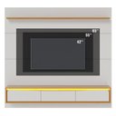 Ver imagem 3 de Painel para Tv Home Suspenso Tahiti 1.8 Off White Matte Naturale – Colibri