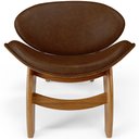 Ver imagem 3 de Kit 4 Poltronas Decorativa Orgânica Sala Living Kadosh L02 Couríssimo Marrom - Lyam Decor