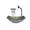 Ver imagem 1 de Cuba Chanfrada 46cm Ouro Velho + Valvula + Torneira Preta