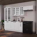 Ver imagem 1 de Cozinha Compacta Modulada Nara 12 Portas 2 Gavetas MDF 280cm Branco Fidelita Móveis