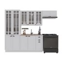 Ver imagem 6 de Cozinha Compacta Modulada Nara 12 Portas 2 Gavetas MDF 280cm Branco Fidelita Móveis
