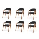 Ver imagem 1 de Kit 6 Cadeiras para Mesa de Jantar Gaia Yescasa Preto