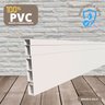 Rodapé Pvc Cor Branco 7cm Barra 2m Acabamento Frisado - 1