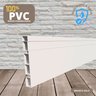 Rodapé de PVC 7 cm altura Frisado barra com 2 M cor BRANCO - 1