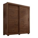 Ver imagem 3 de Guarda Roupa Casal Titanium 2 Portas de Correr 4 Gavetas Marrom/Jacaranda