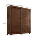 Ver imagem 4 de Guarda Roupa Casal Titanium 2 Portas de Correr 4 Gavetas Marrom/Jacaranda