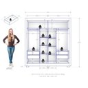 Ver imagem 5 de Guarda Roupa Casal 2 Portas de Correr e 4 Gavetas Jacaranda Titanium