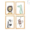 Ver imagem 1 de Quadro Decorativo Infantil Safari Animais da Floresta 33x43:pinus
