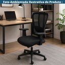 Ver imagem 4 de Cadeira Escritório Diretor Genova Or Design NR17 Encosto Tela Preto Sistema Backsystem Base Rodí