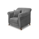 Ver imagem 1 de Poltrona Decorativa Apollo Veludo Cinza 2938 - Montanaris Decor