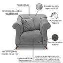 Ver imagem 2 de Poltrona Decorativa Apollo Veludo Cinza 2938 - Montanaris Decor
