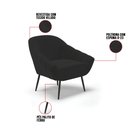 Ver imagem 6 de Kit 01 Namoradeira 02 Lugares e 02 Poltronas Giovana Veludo Pés Palito De Ferro - D’Rossi