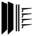Ver imagem 2 de Kit 2 Prateleiras 60X30 +2 Trilhos E 4  Suportes Em Aço -Preto -Brasforma -K2Mp60X30X1.5Uv