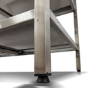 Ver imagem 6 de Mesa de Aço Inox Industrial 130x70x90 Cm com 2 Prateleiras Plano Liso com Espelho Nortinox