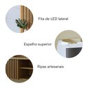 Ver imagem 2 de Painel para TV até 70 Polegadas com LED Ripado Ibiza Prime 220cm Yescasa