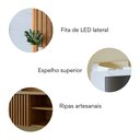 Ver imagem 2 de Painel para TV até 70 Polegadas com LED Ripado Ibiza Prime 220cm Yescasa