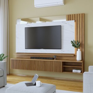 Painel para TV até 70 Polegadas com LED Ripado Ibiza Prime 220cm Yescasa